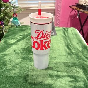 Diet Coke White and Red Tumbler